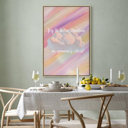 Leinwandbild - Try to Be a Rainbow (1 Part) Vertical