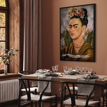 Leinwandbild - Frida Kahlo – Self-Portrait Dedicated to Dr Eloesser