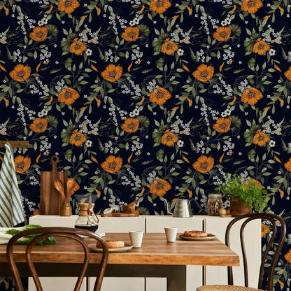 Tapete - Orange Bloom