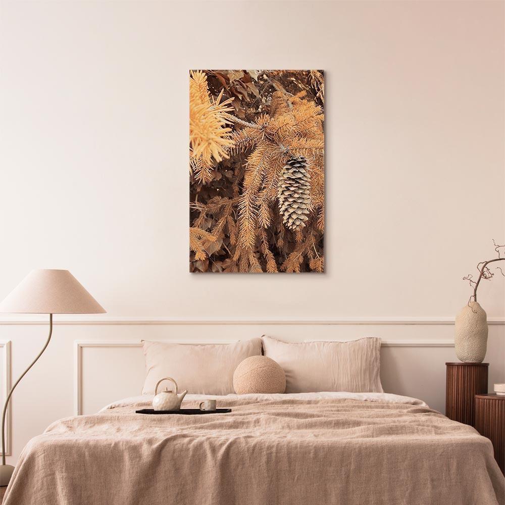 Leinwandbild - Golden Cone (1 Part) Vertical