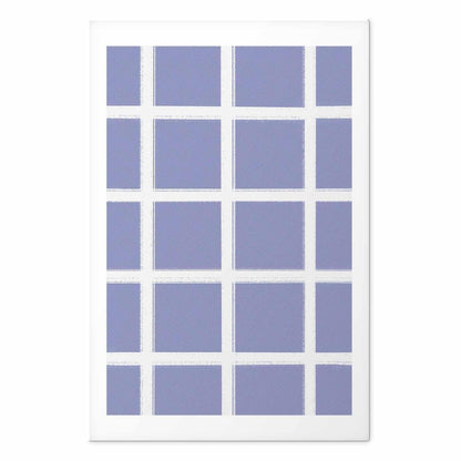 Poster - White Lines - a grid with large gaps on a blue background