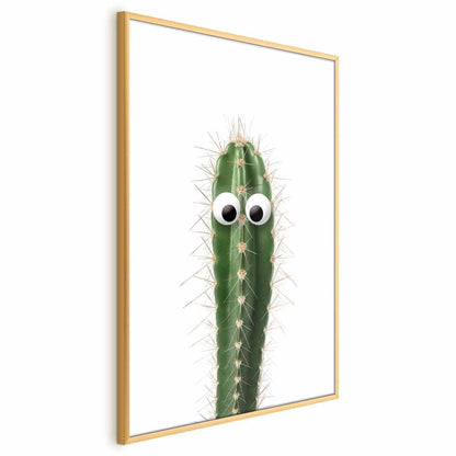 Poster Lebender Kaktus – Humorvolles Pflanzenmotiv