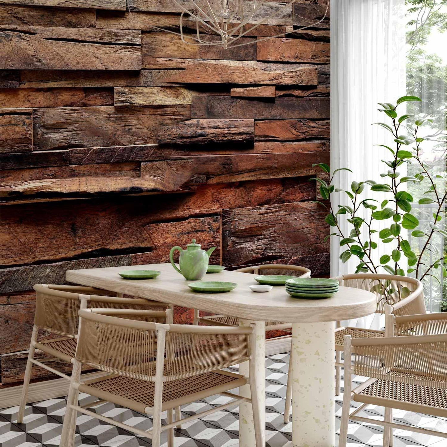 Fototapete - Rustic Style: Forest Cottage