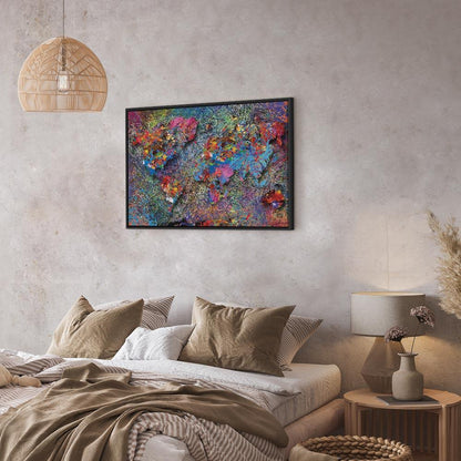 Leinwandbild - Map: Jackson Pollock inspiration