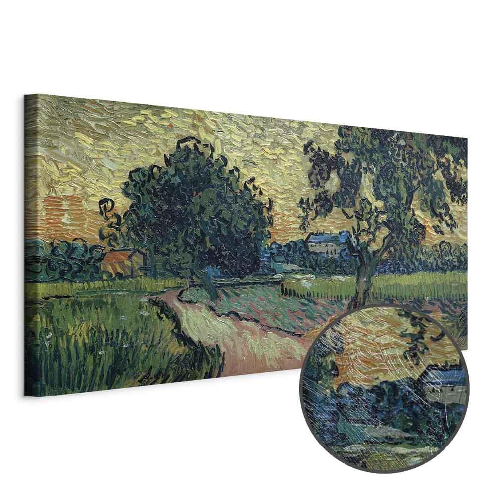 Leinwandbild - Vincent Van Gogh – Landscape with the Chateau of Auvers at Sunset