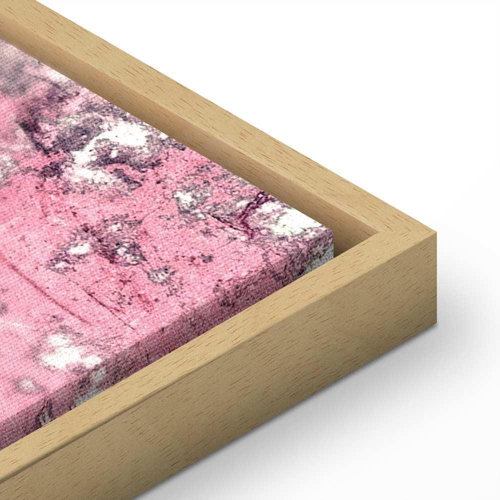 Leinwandbild - Figure on Pink Background (1-part) - Female Silhouette in Marble