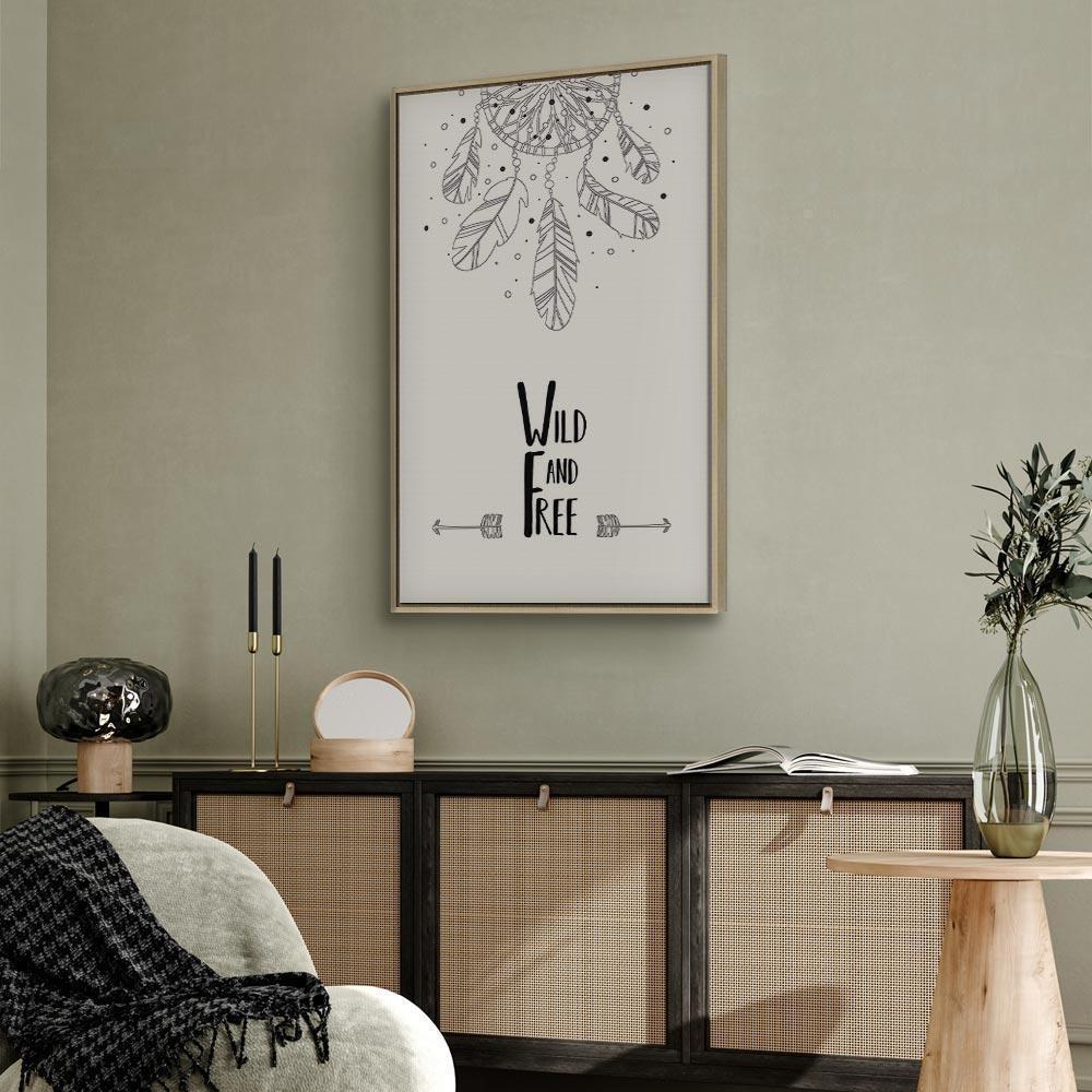 Leinwandbild - Wild and Free (1 Part) Vertical