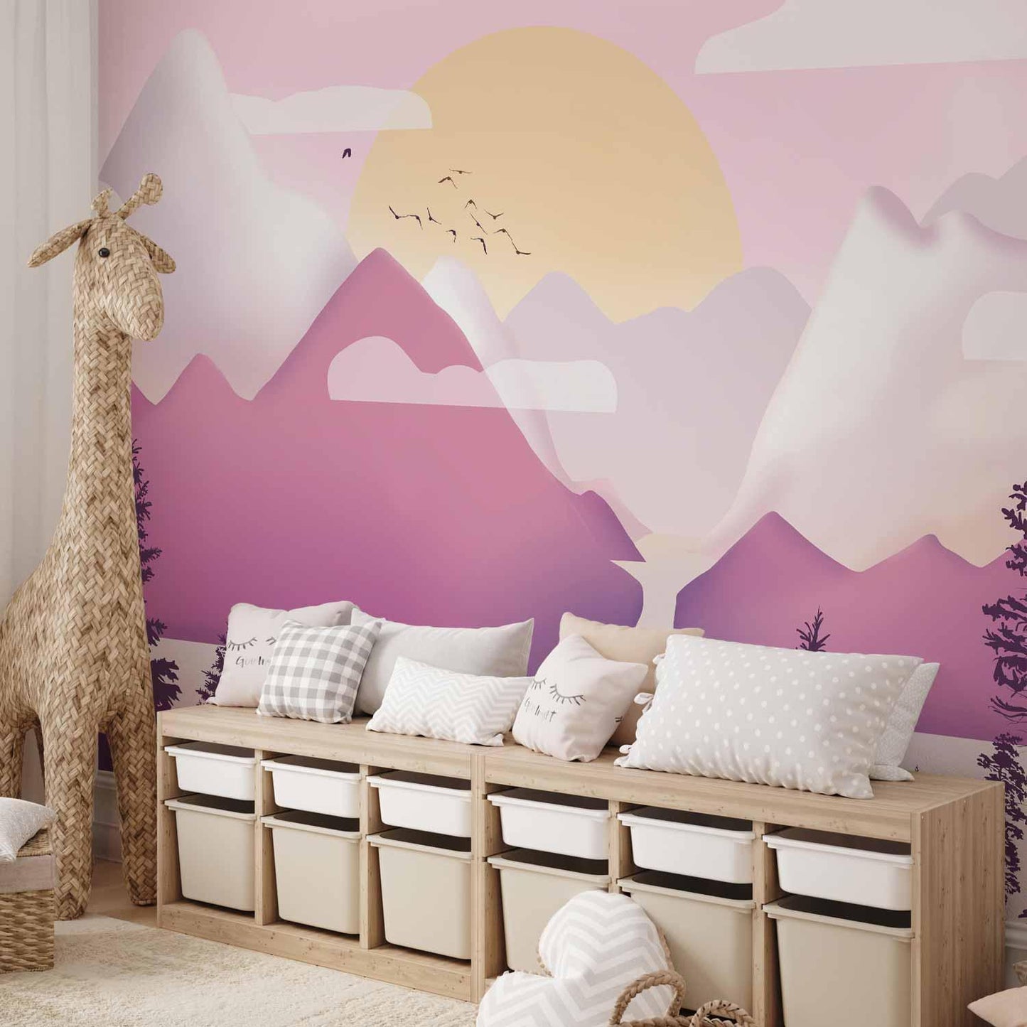 Fototapete - Landscape at Sunset - Third Variant