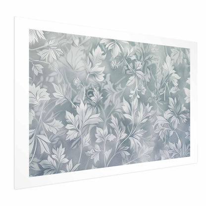 Poster - Worn Floral Patterns in Muted Turquoises