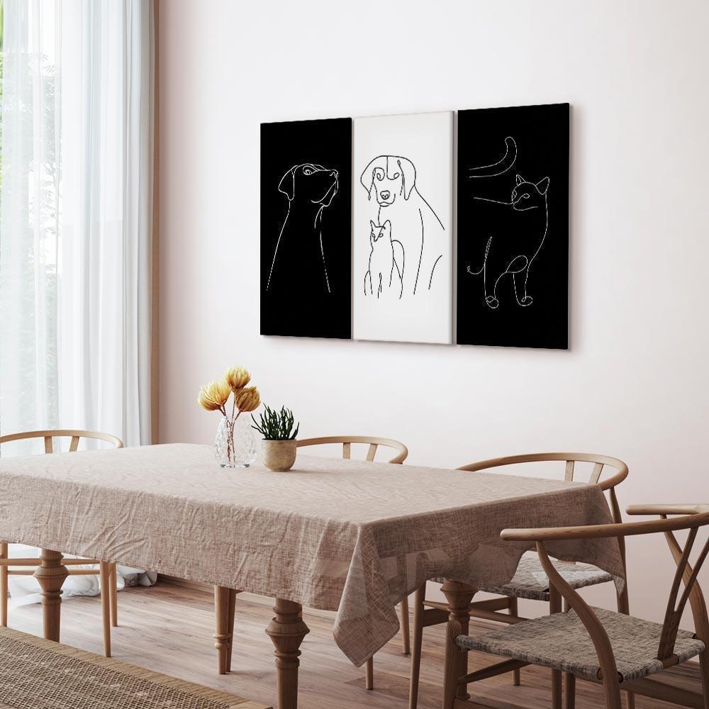 Leinwandbild - Domestic Animals (3 Parts)