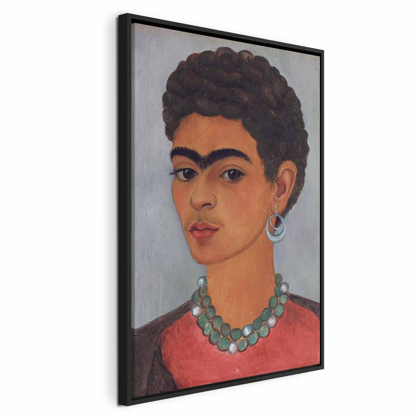 Leinwandbild - Frida Kahlo – Self-Portrait with Curly Hair