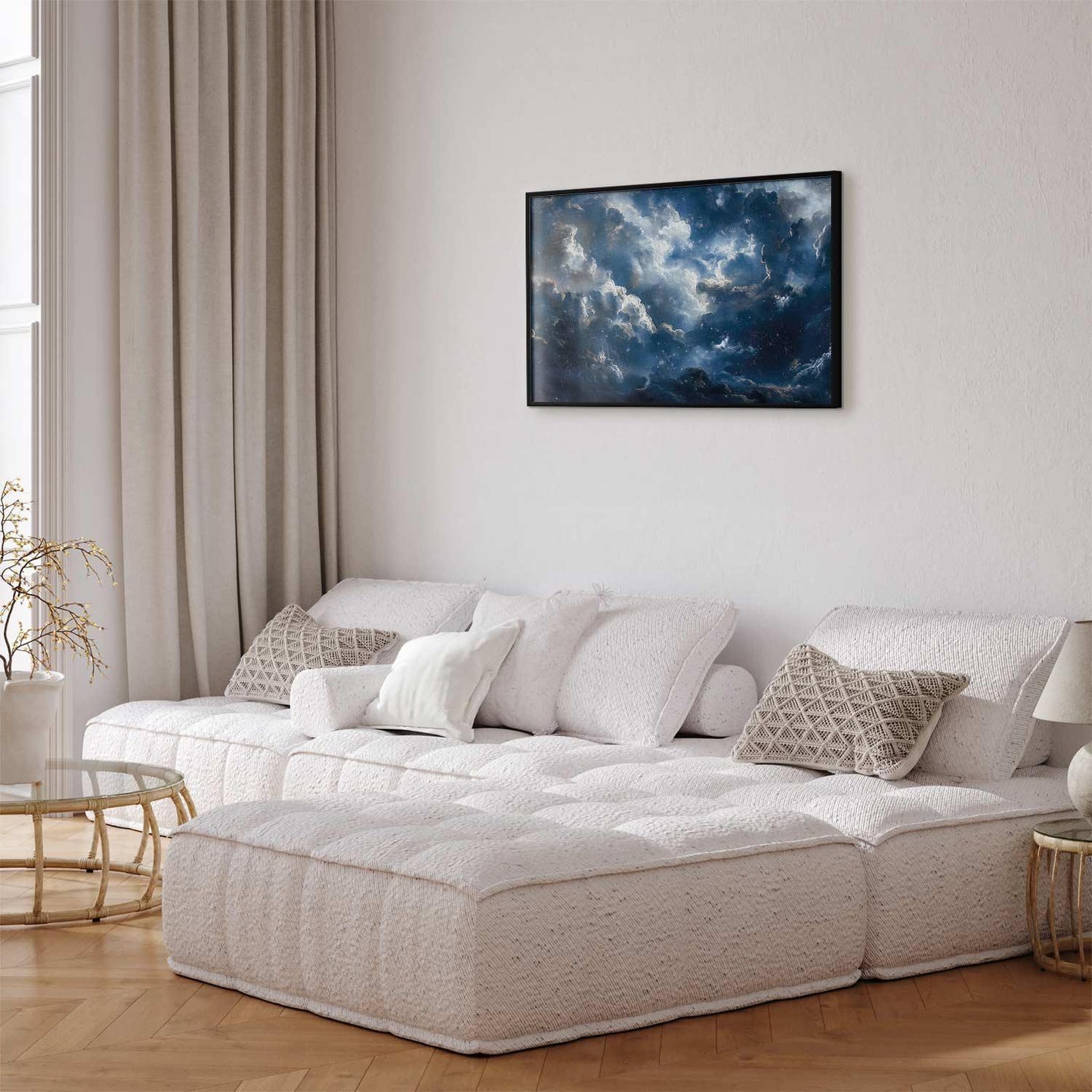 Poster - Astronomical Wonders: Clouds and Stars in Harmonious Union