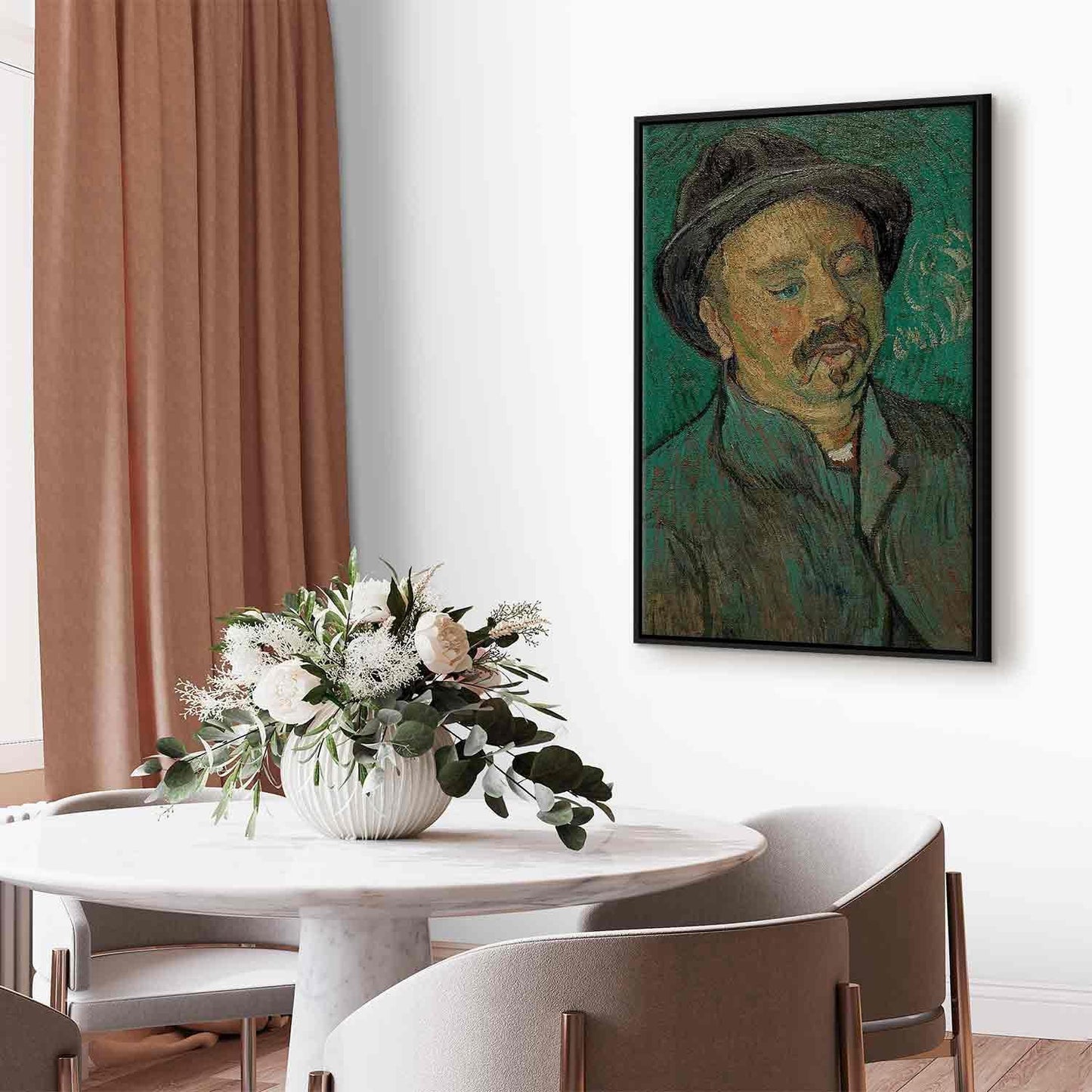 Leinwandbild - Portrait of a oneeyed man (Vincent Van Gogh) Artgeist