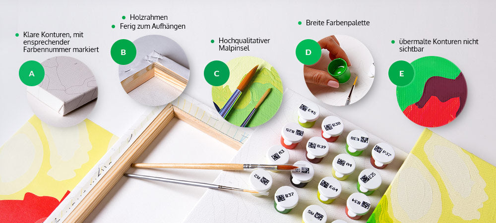 Wandbild zum Ausmalen Blumenschleife – Kreatives Geschenk zum Geburtstag